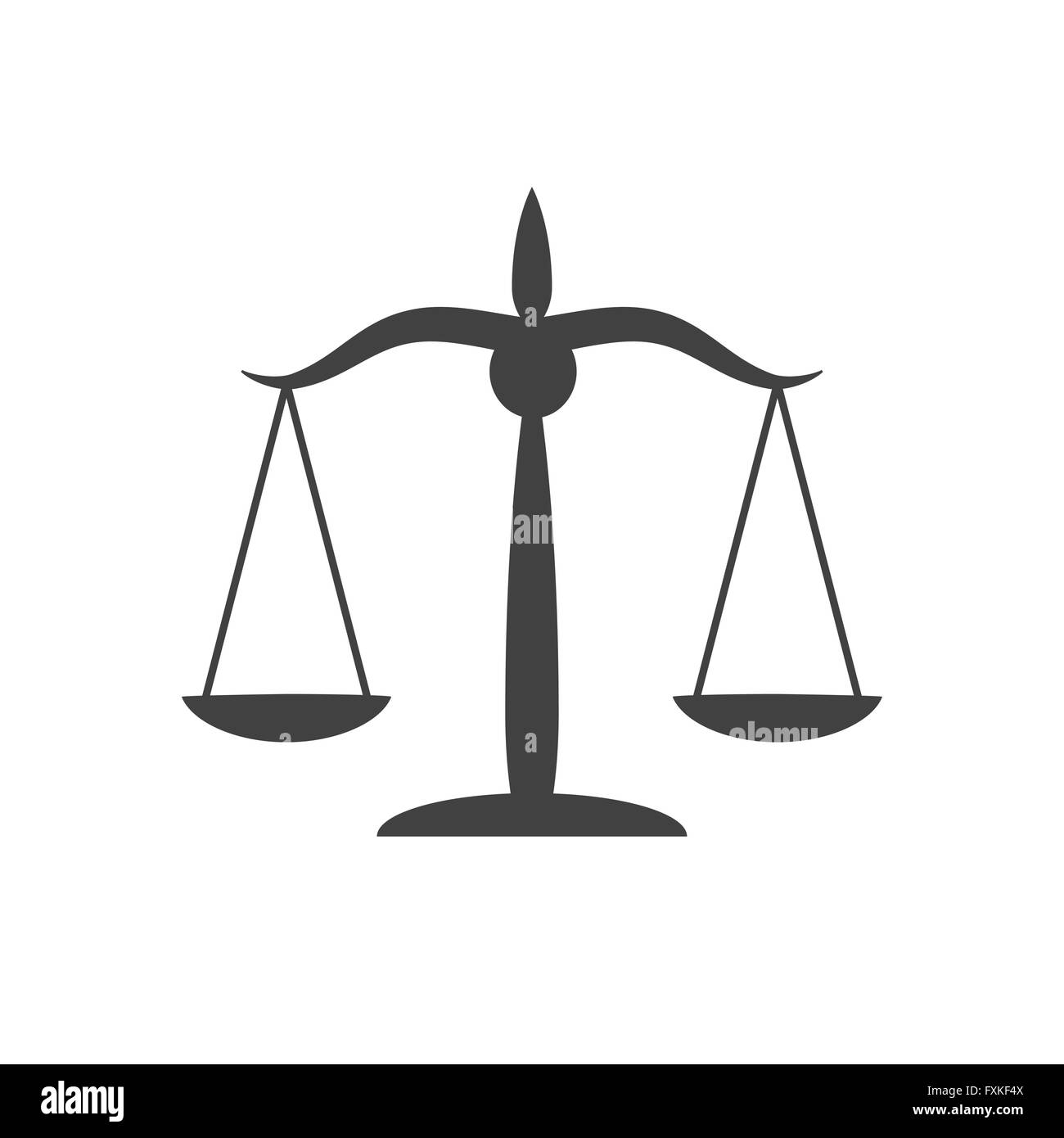 L'icône des échelles de la justice Illustration de Vecteur