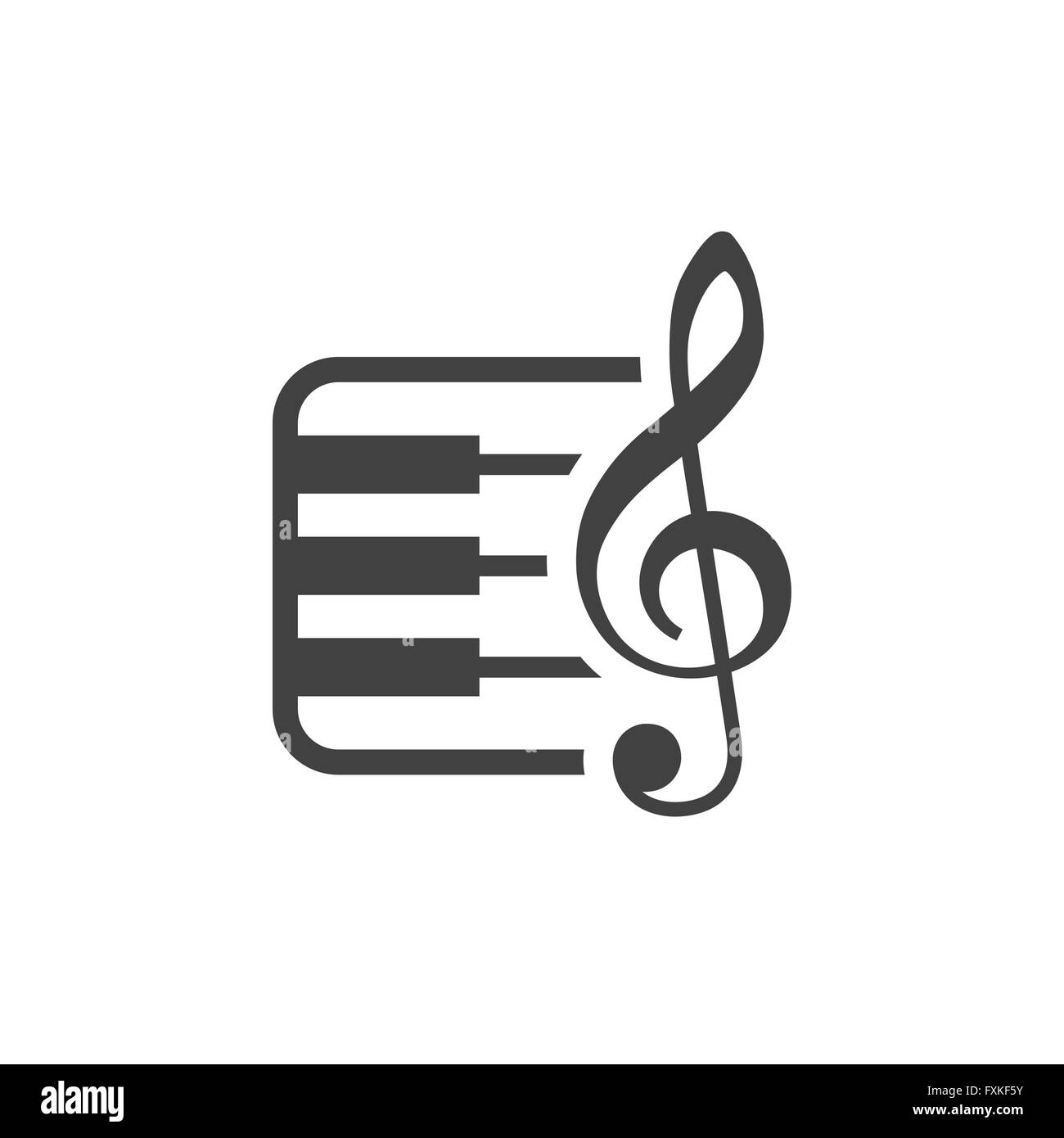 Touche de musique et l'icône de clavier Illustration de Vecteur
