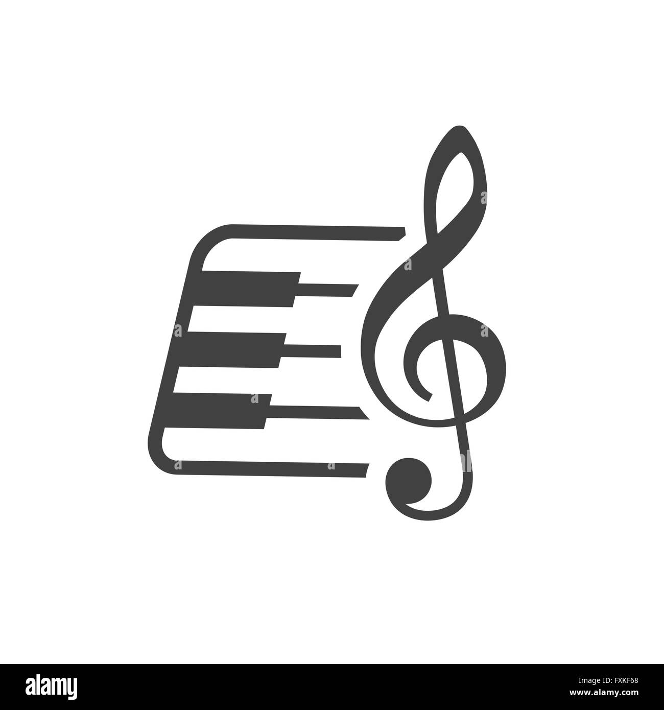 Touche de musique et l'icône de clavier Illustration de Vecteur