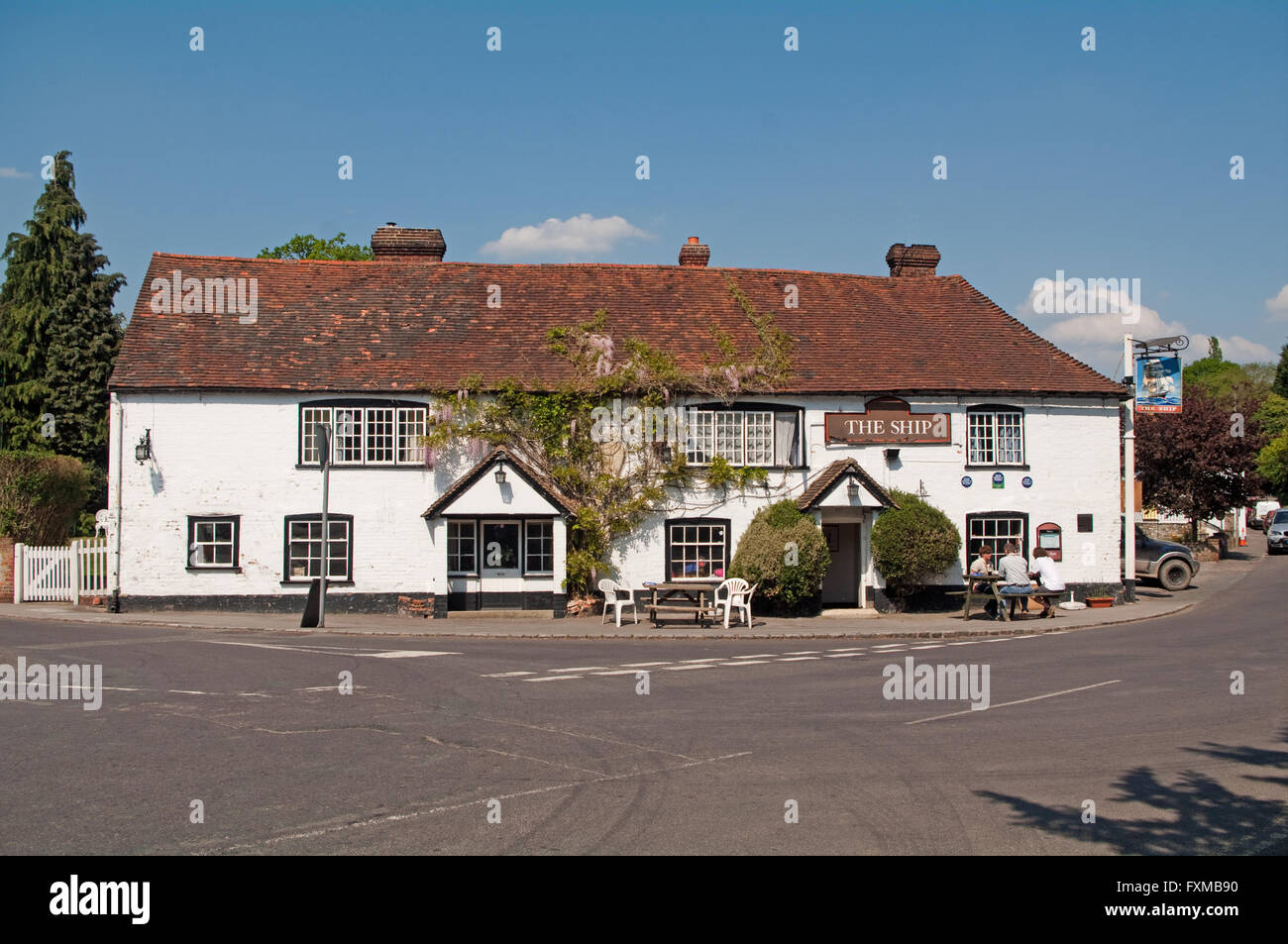 South Harting, Sussex, le navire Pub, Angleterre, Banque D'Images