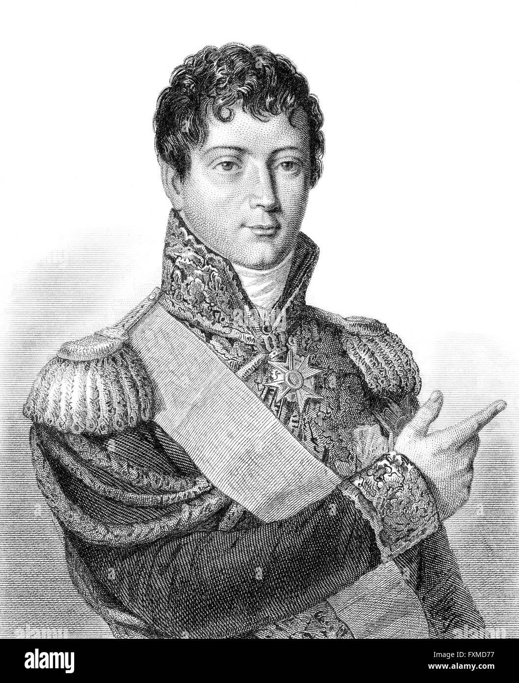 Charles-Étienne César Gudin de la Sablonnière, 1768-1812, un général français pendant les guerres de la Révolution française et des guerres napoléoniennes W Banque D'Images