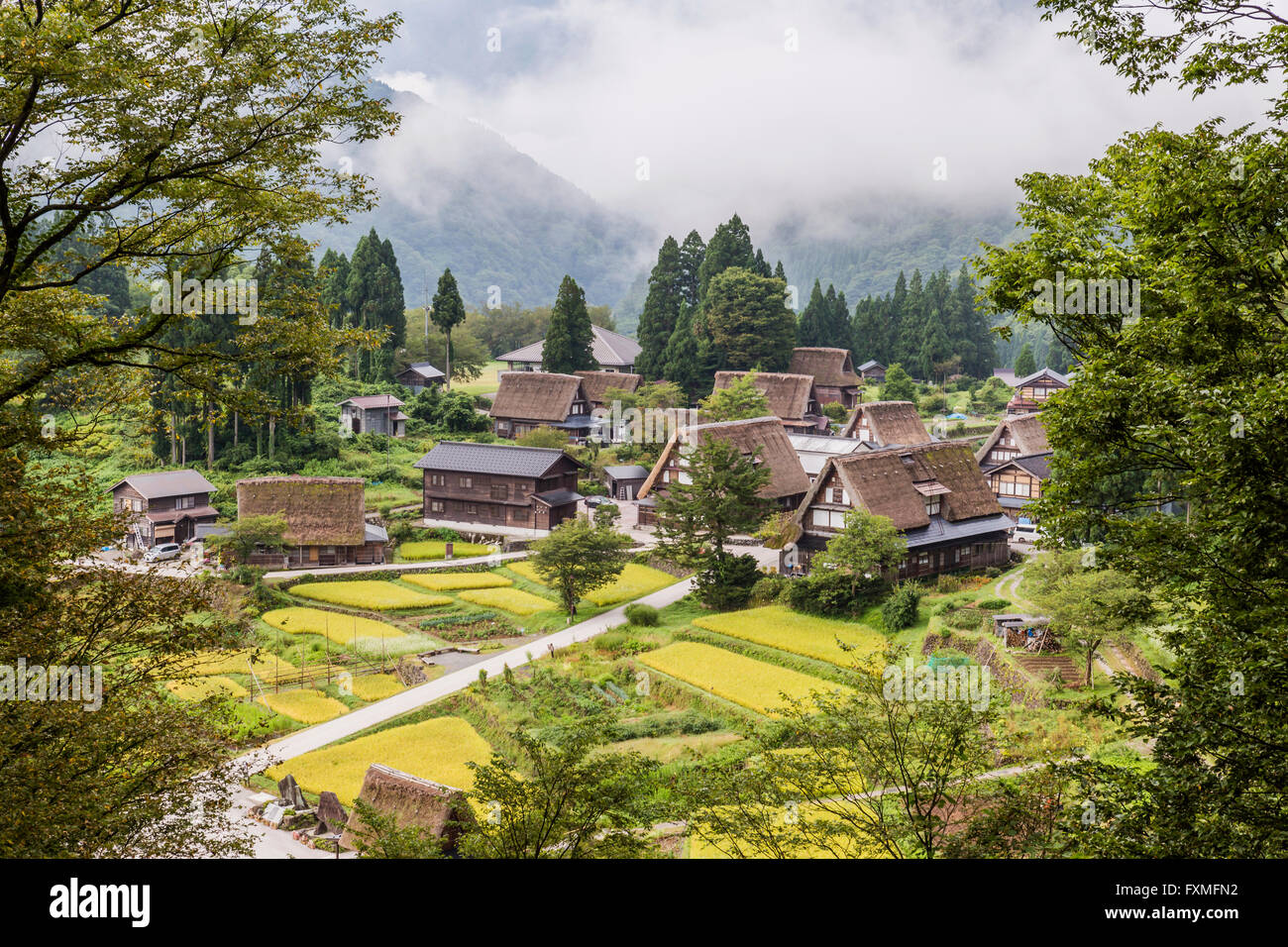 Les Villages historiques de Shirakawago et Gokayama, Gifu, Japon Banque D'Images