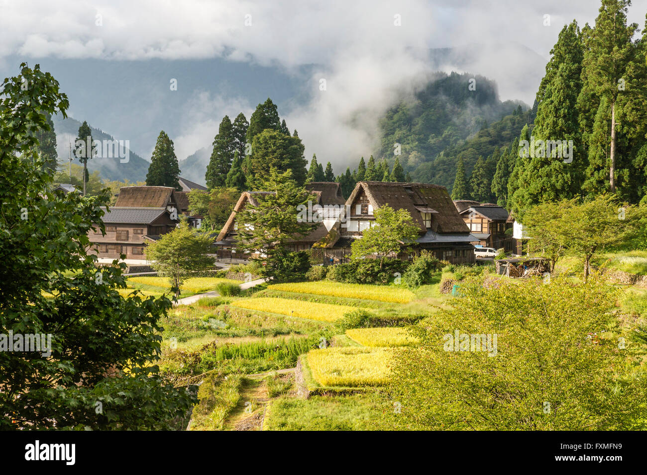 Les Villages historiques de Shirakawago et Gokayama, Gifu, Japon Banque D'Images