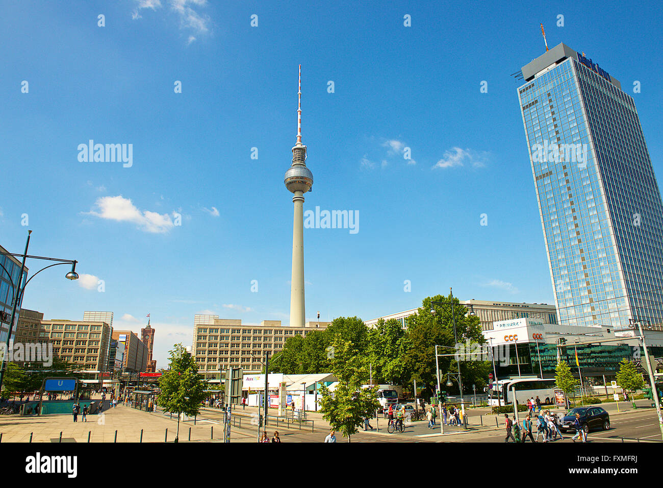 Tour de télévision de Berlin, Berlin, Allemagne Banque D'Images