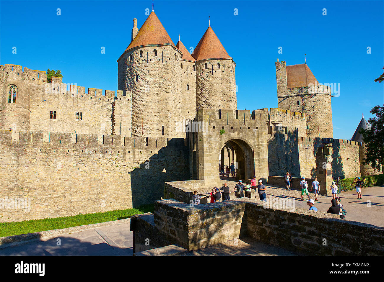 Photo Albuminée Originale De La Porte De Narbonne, Carcassonne - Circa 1865 - France
