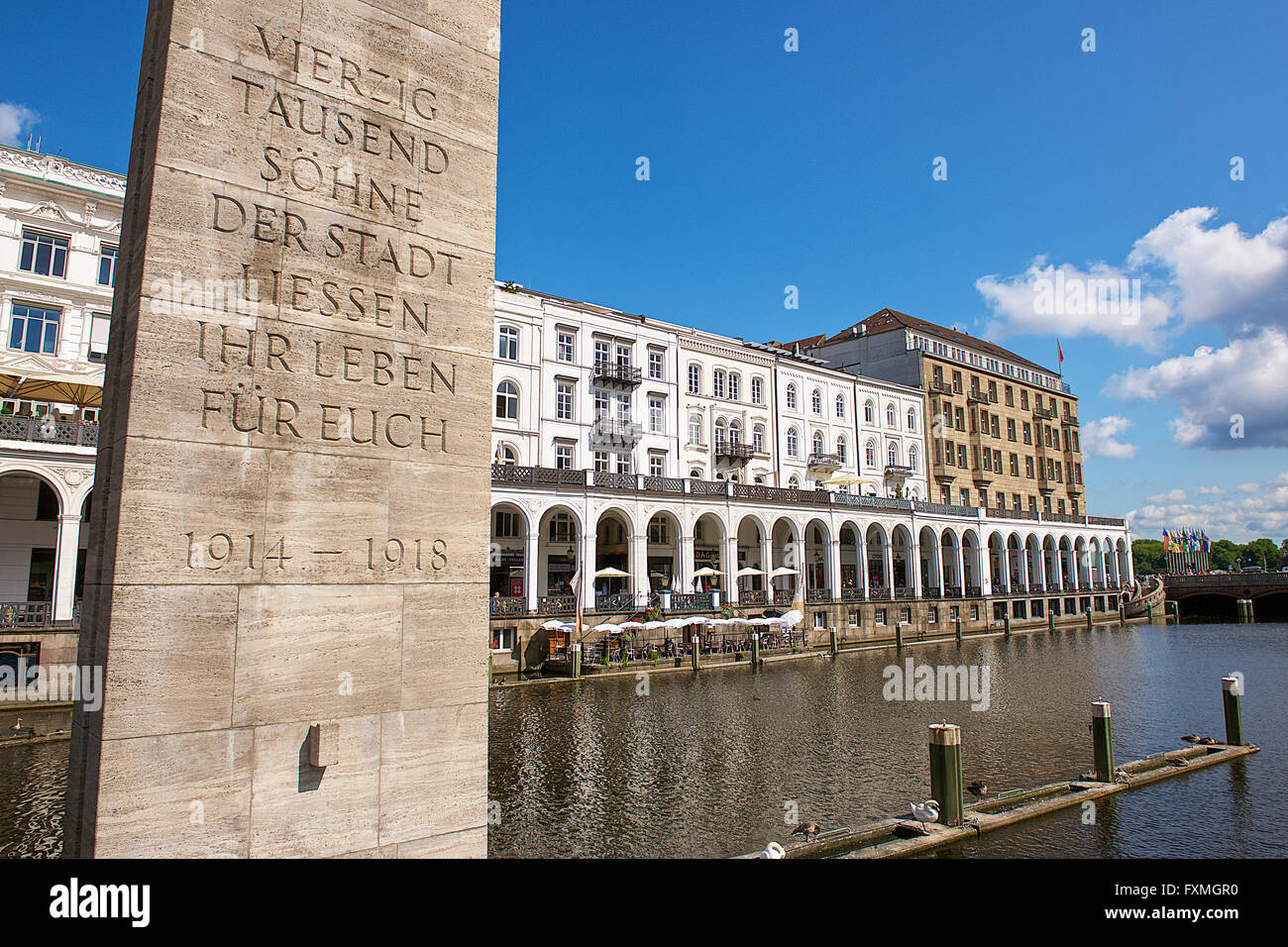 Mémorial aux morts de la PREMIÈRE GUERRE MONDIALE, Hambourg, Allemagne Banque D'Images