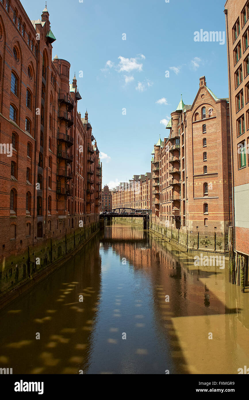 Quartier des entrepôts de Speicherstadt,, Hambourg, Allemagne Banque D'Images