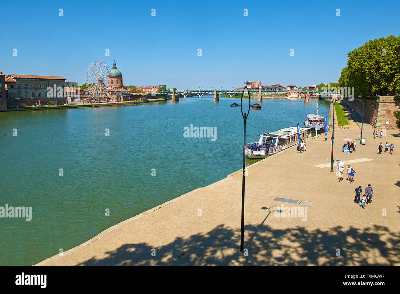 Garonne et l'Hôpital de La Grave, Toulouse, France Banque D'Images