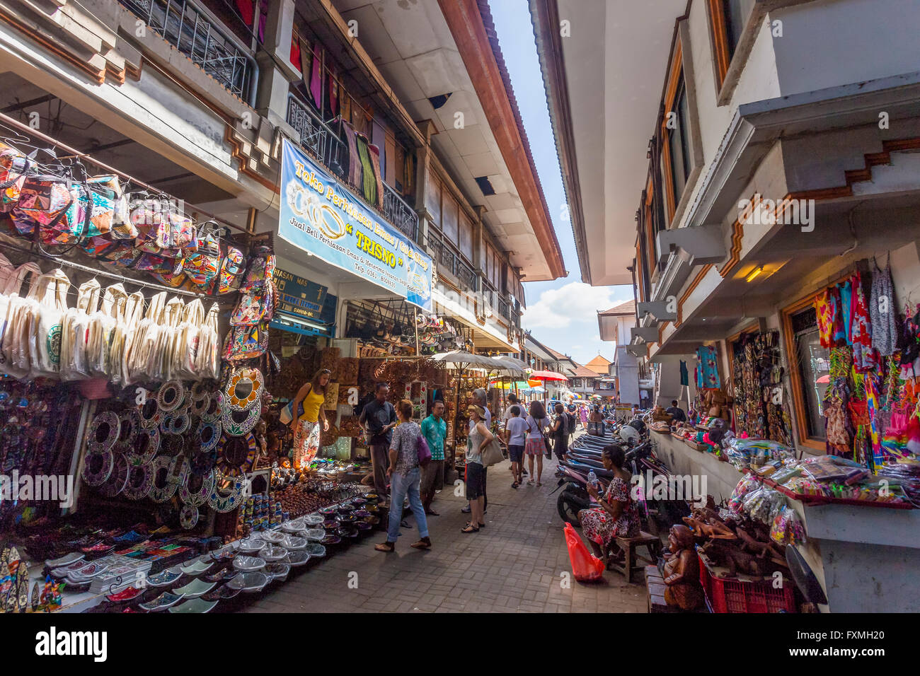 Marché traditionnel d'Ubud Bali, Ubud, Bali, Indonésie Banque D'Images
