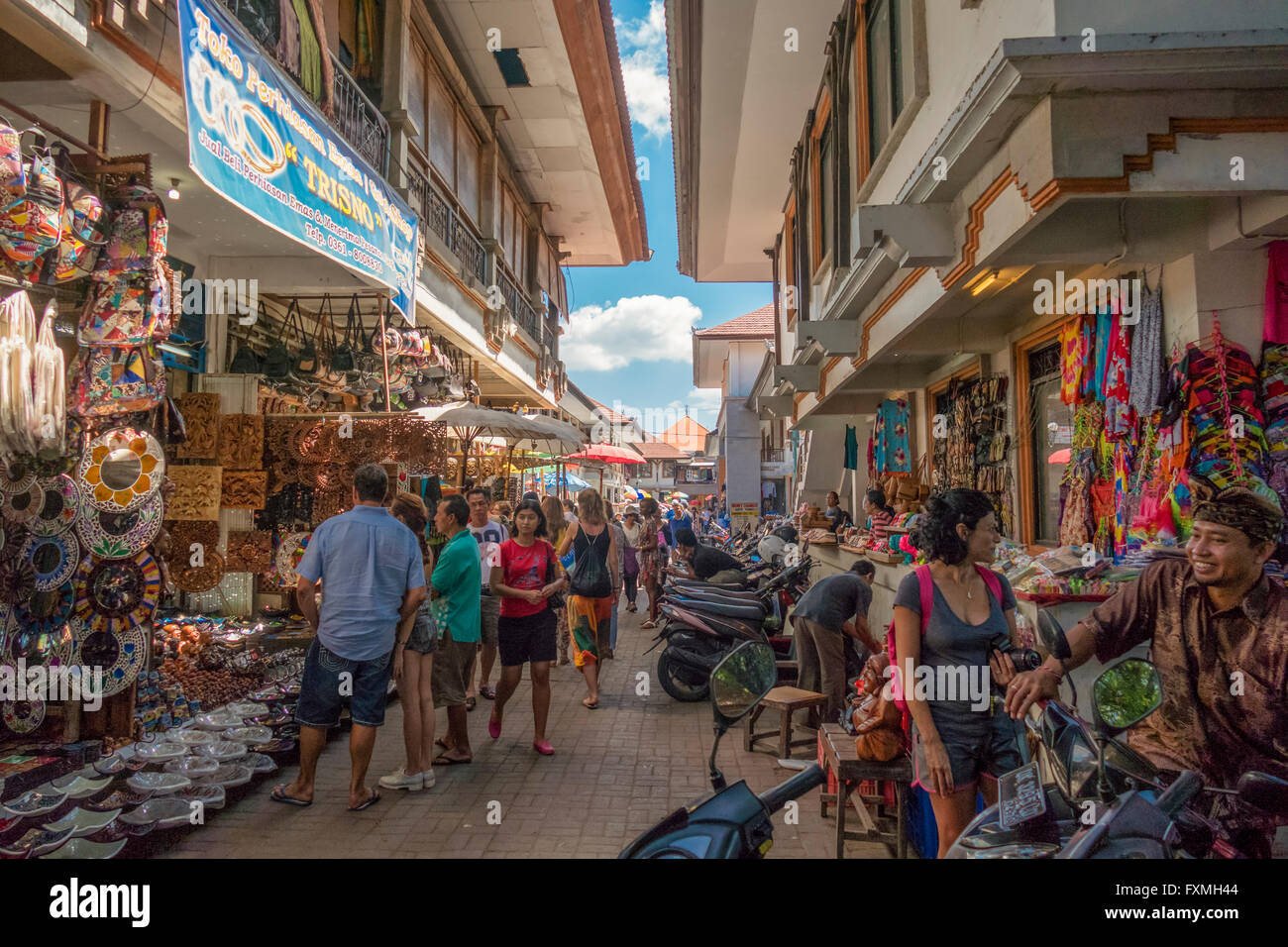 Marché traditionnel d'Ubud Bali, Ubud, Bali, Indonésie Banque D'Images