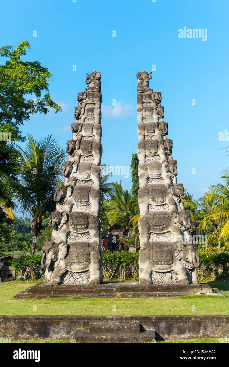 La sculpture de l'éléphant, Ubud, Bali, Indonésie Banque D'Images