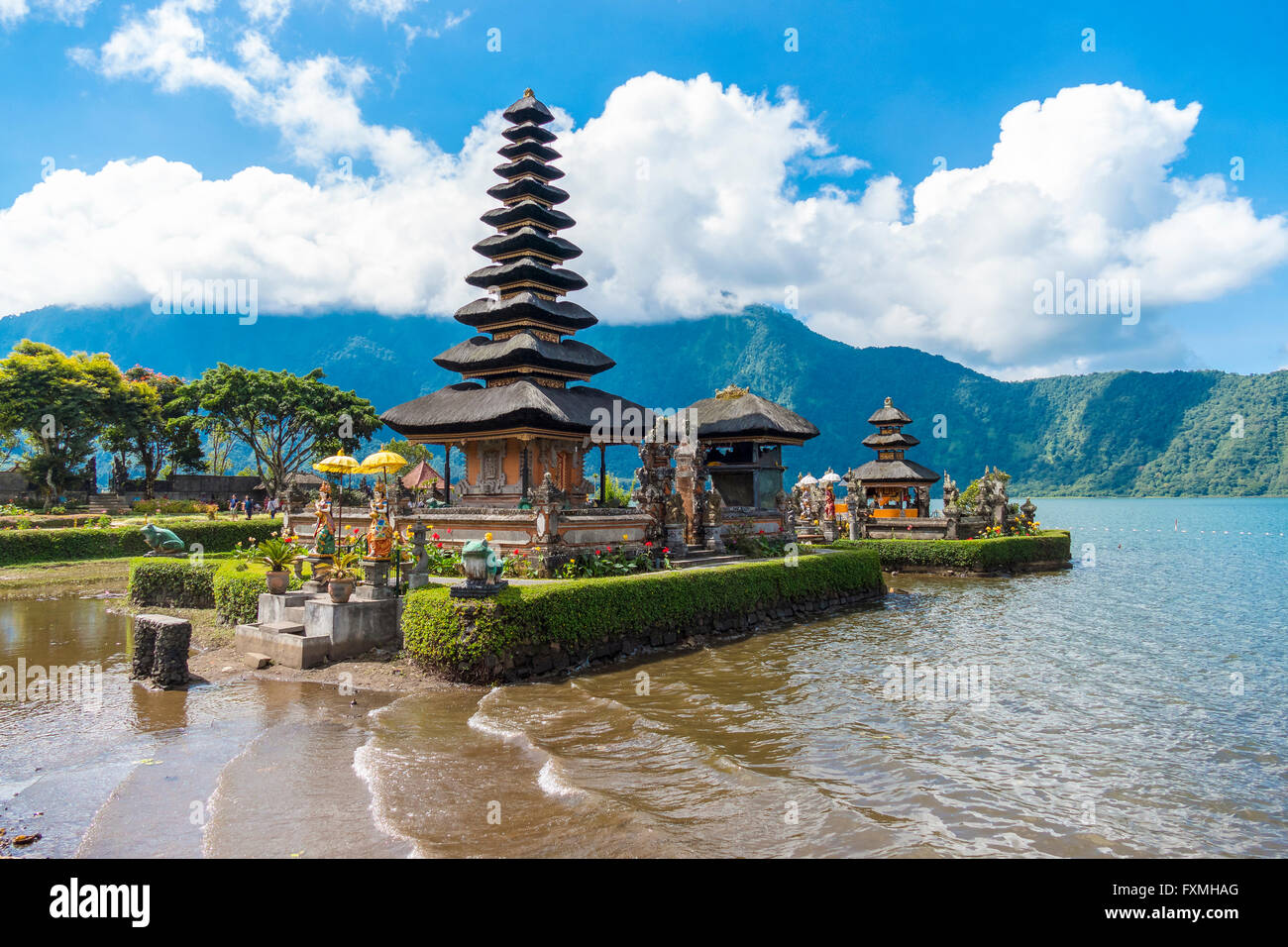 Pura Ulun Danu Bratan, Bedugul, Bali, Indonésie Banque D'Images