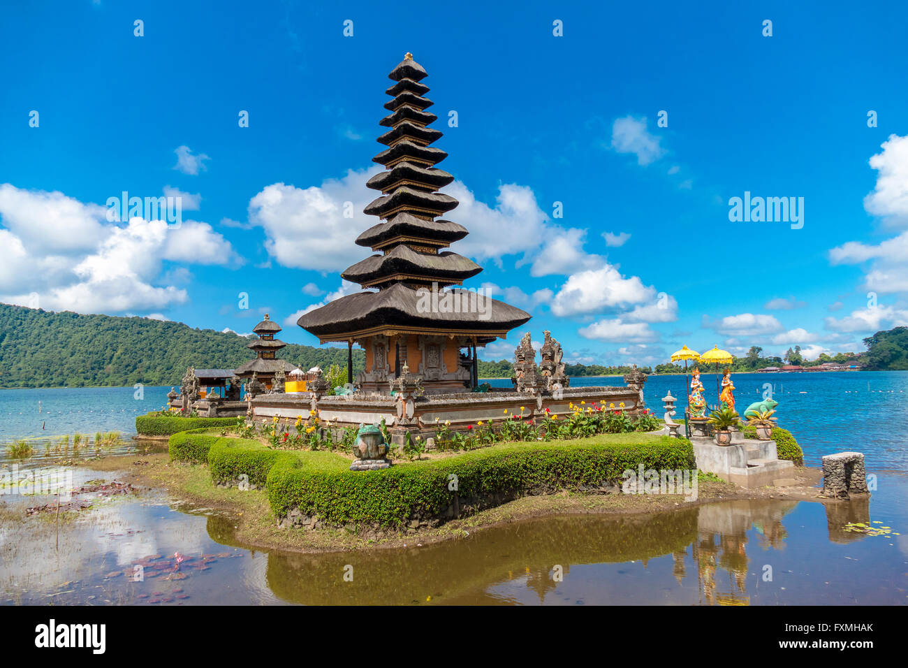 Pura Ulun Danu Bratan, Bedugul, Bali, Indonésie Banque D'Images