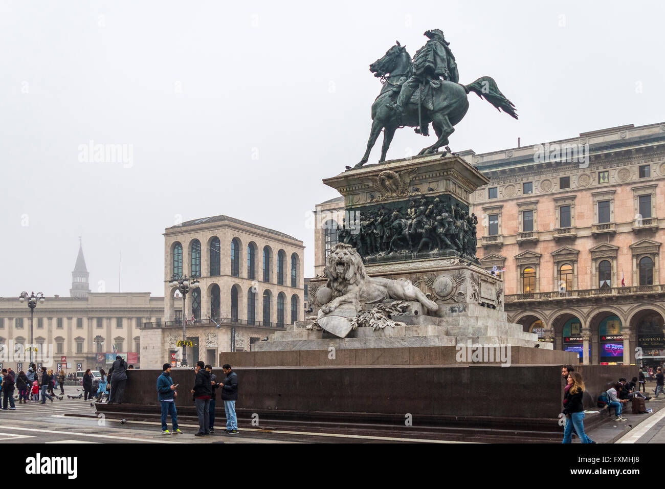 La Piazza del Duomo, Milan, Italie Banque D'Images