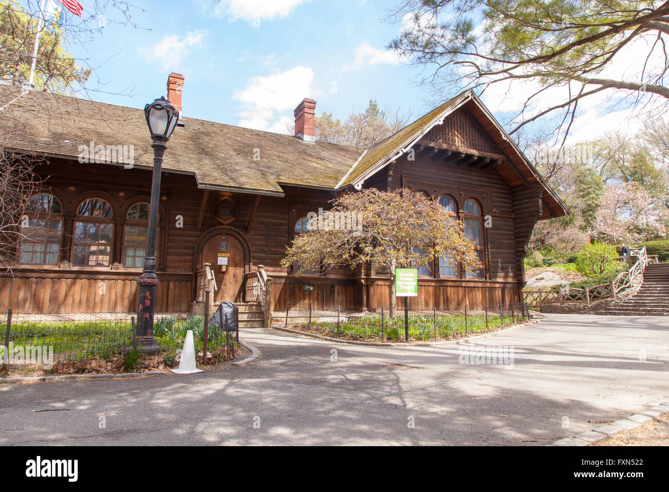 Le Cottage suédois Théâtre de Marionnettes, Central Park, Manhattan, New York City, États-Unis d'Amérique. Banque D'Images