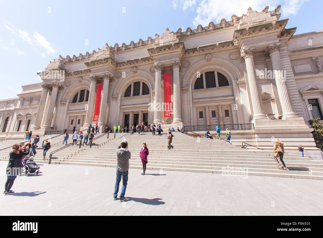 Entrée du Metropolitan Museum of Art New York, États-Unis d'Amérique. Banque D'Images