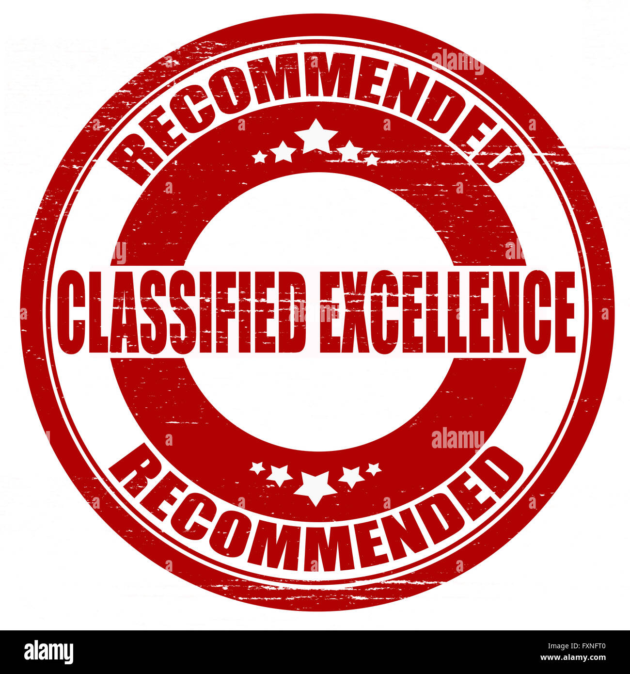 Timbre d'excellence à l'intérieur,classés texte vector illustration Banque D'Images