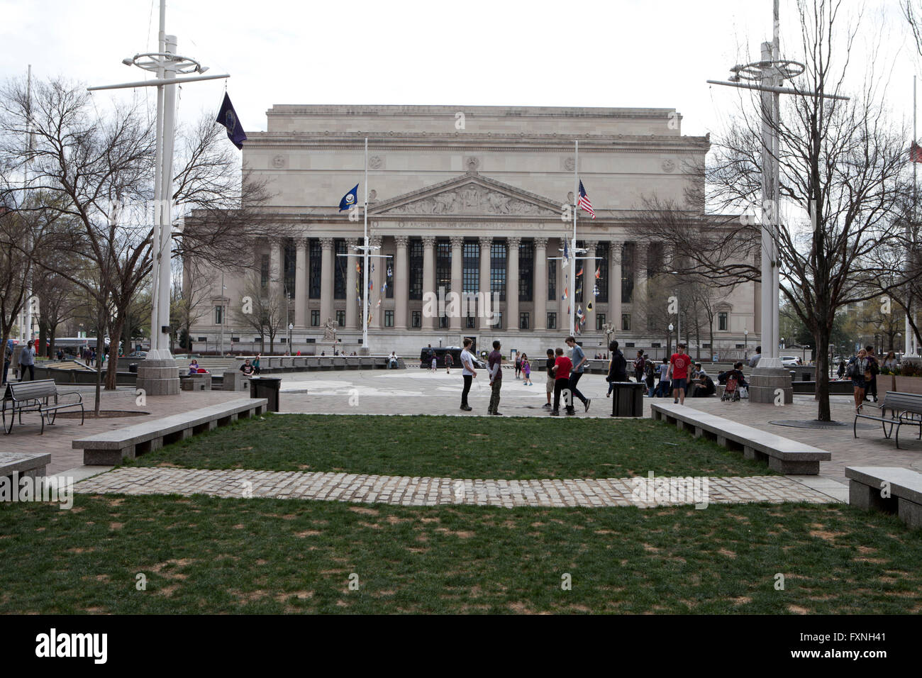 US Navy Memorial et National Archives building - Washington, DC USA Banque D'Images