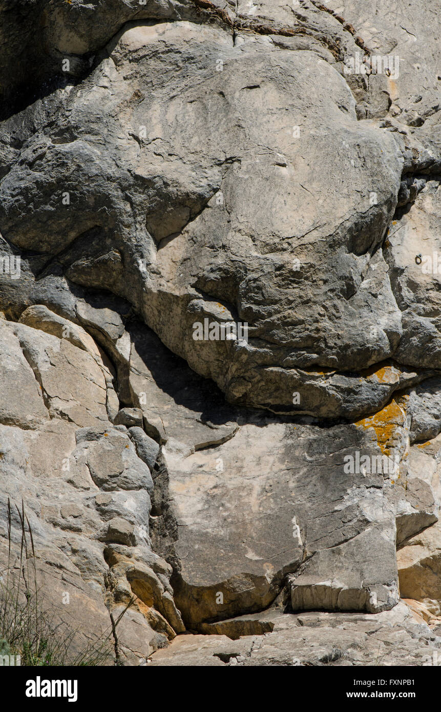 Calcaire en forme étrange formation rocheuse. L'Espagne. Banque D'Images