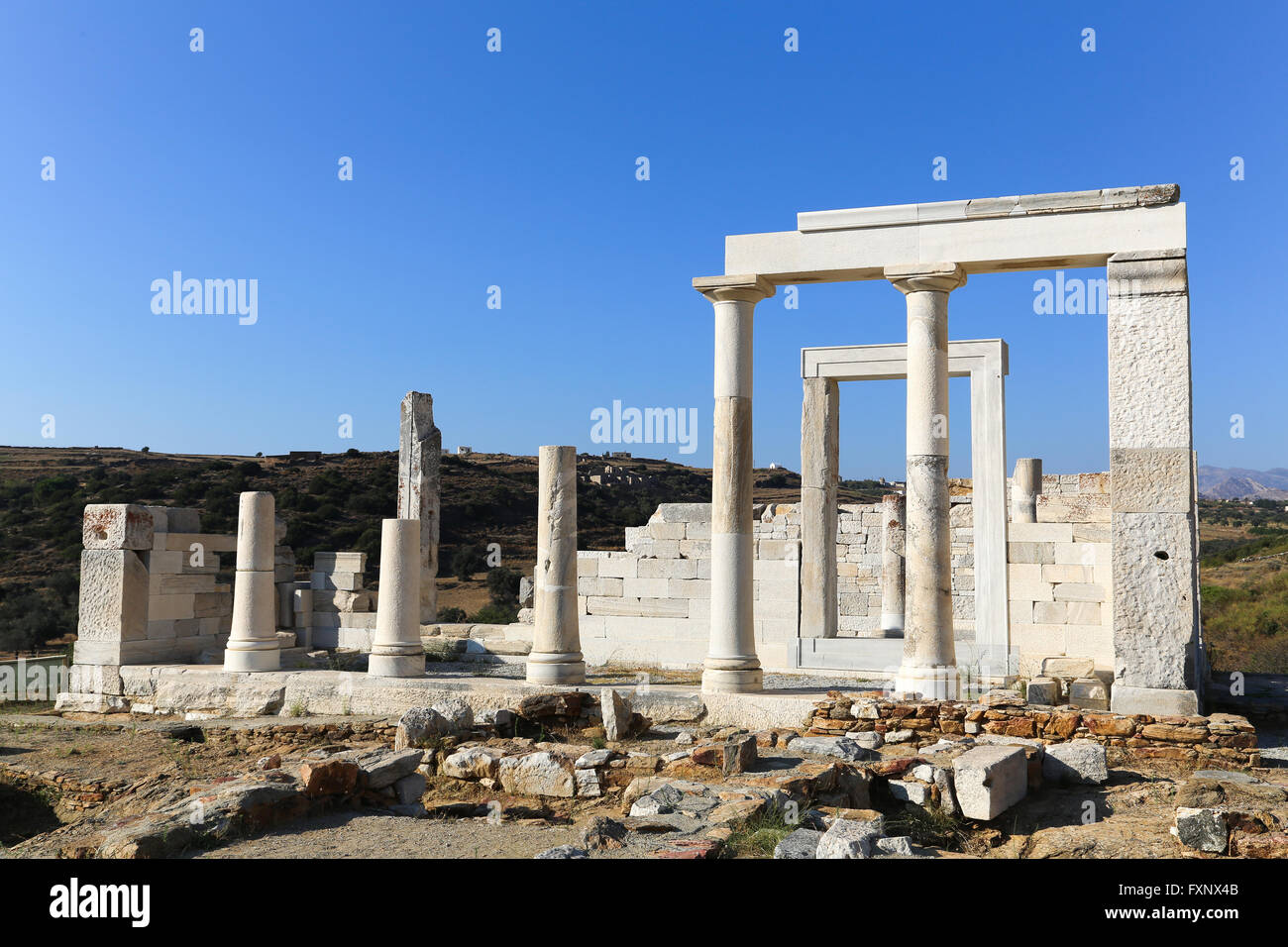 Temple de Demeter à l'île de Naxos en Grèce Banque D'Images