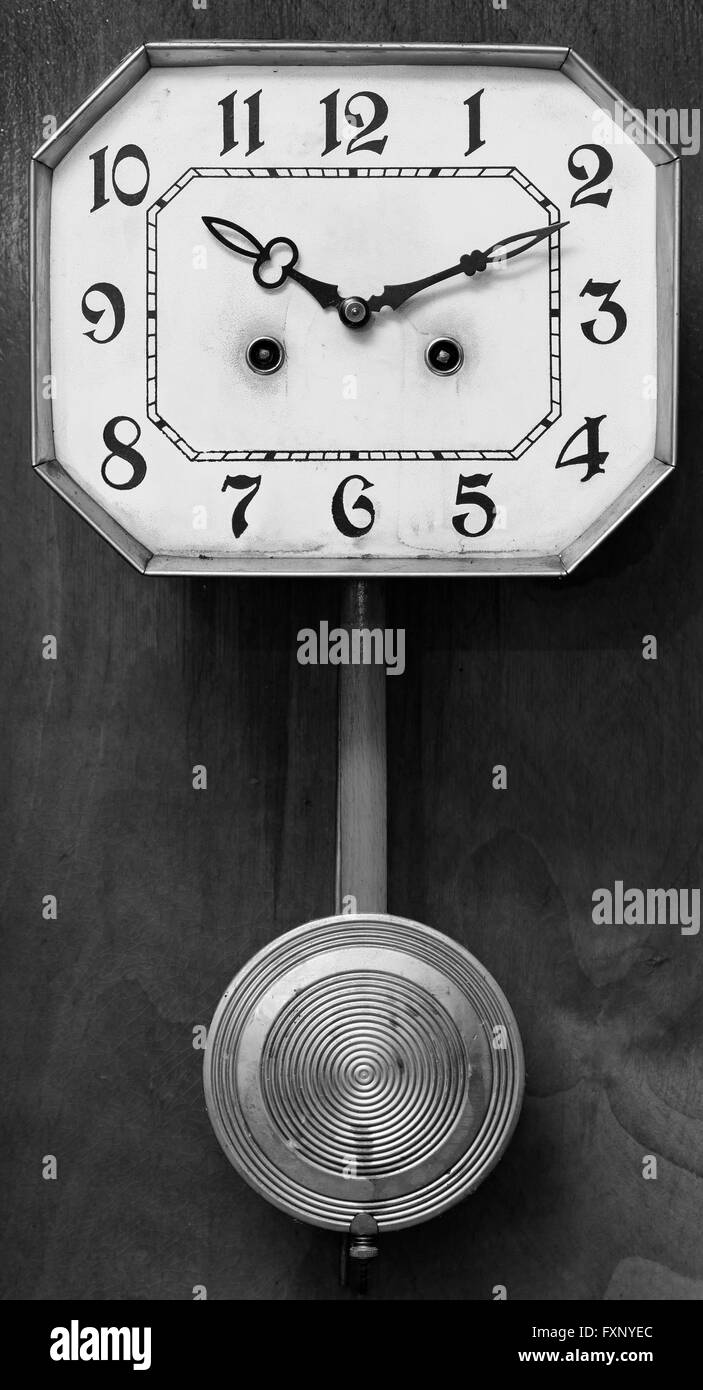 Vintage horloge ancienne pendule avec Banque D'Images