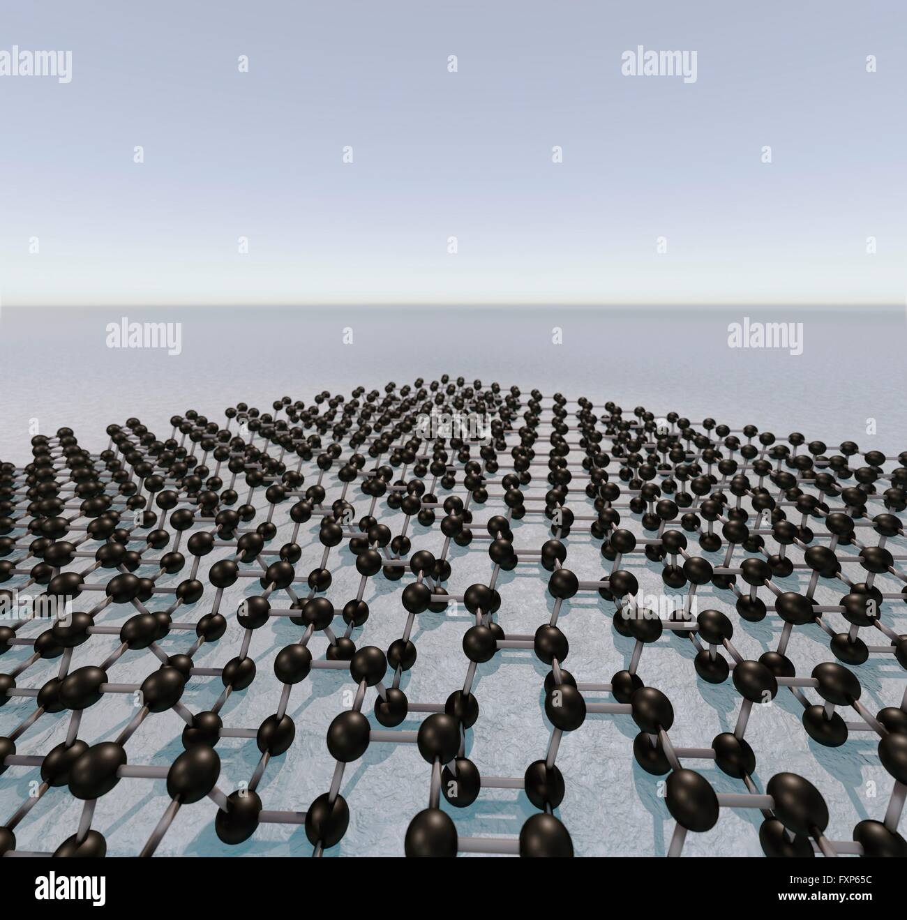 Phosphorene, modèle moléculaire. Phosphorene est une (post-graphène) 2 dimensions pour nanoelectrical composé d'applications d'une seule couche de phosphore le phosphore noir allotrope. C'est un semi-conducteur. Banque D'Images