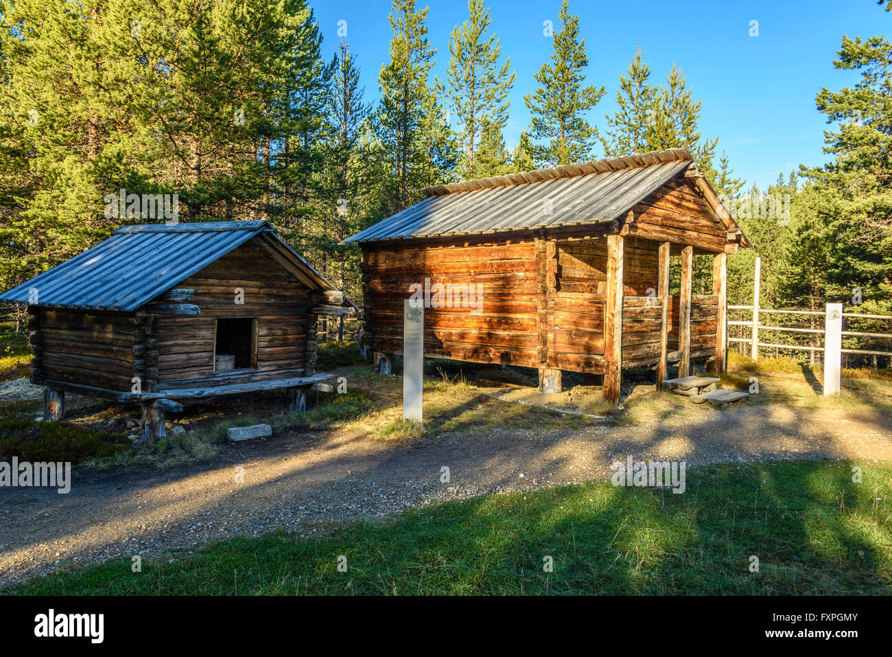 Heritage Village same à Ivalo, Laponie Banque D'Images