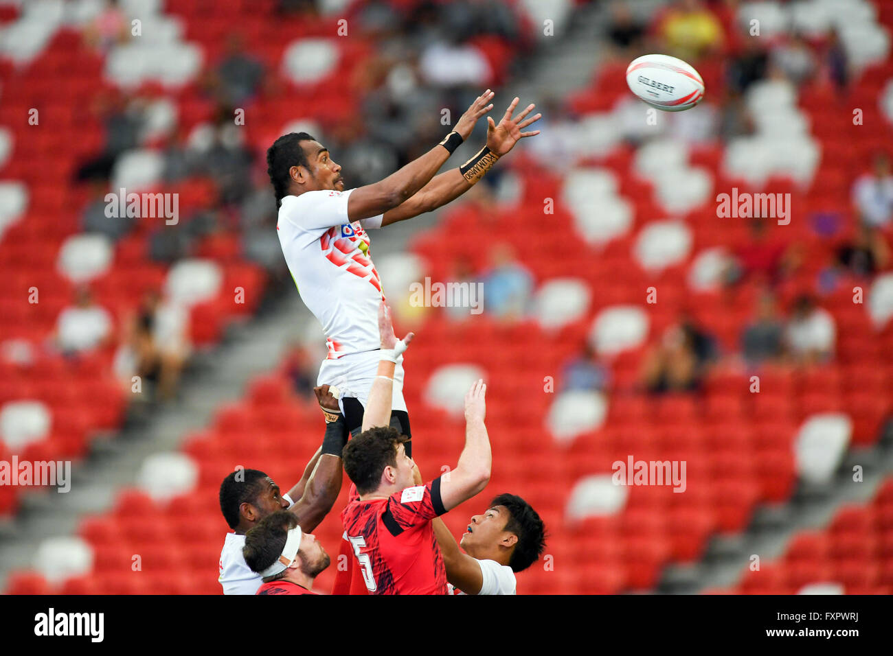 Kameli Soejima (JPN), APRL 16, 2016 - Rugby Sevens World Series HSBC : Singapour, match de rugby Pays de Galle et le Japon au Stade National de Singapour. (Photo de Haruhiko Otsuka/AFLO) Banque D'Images