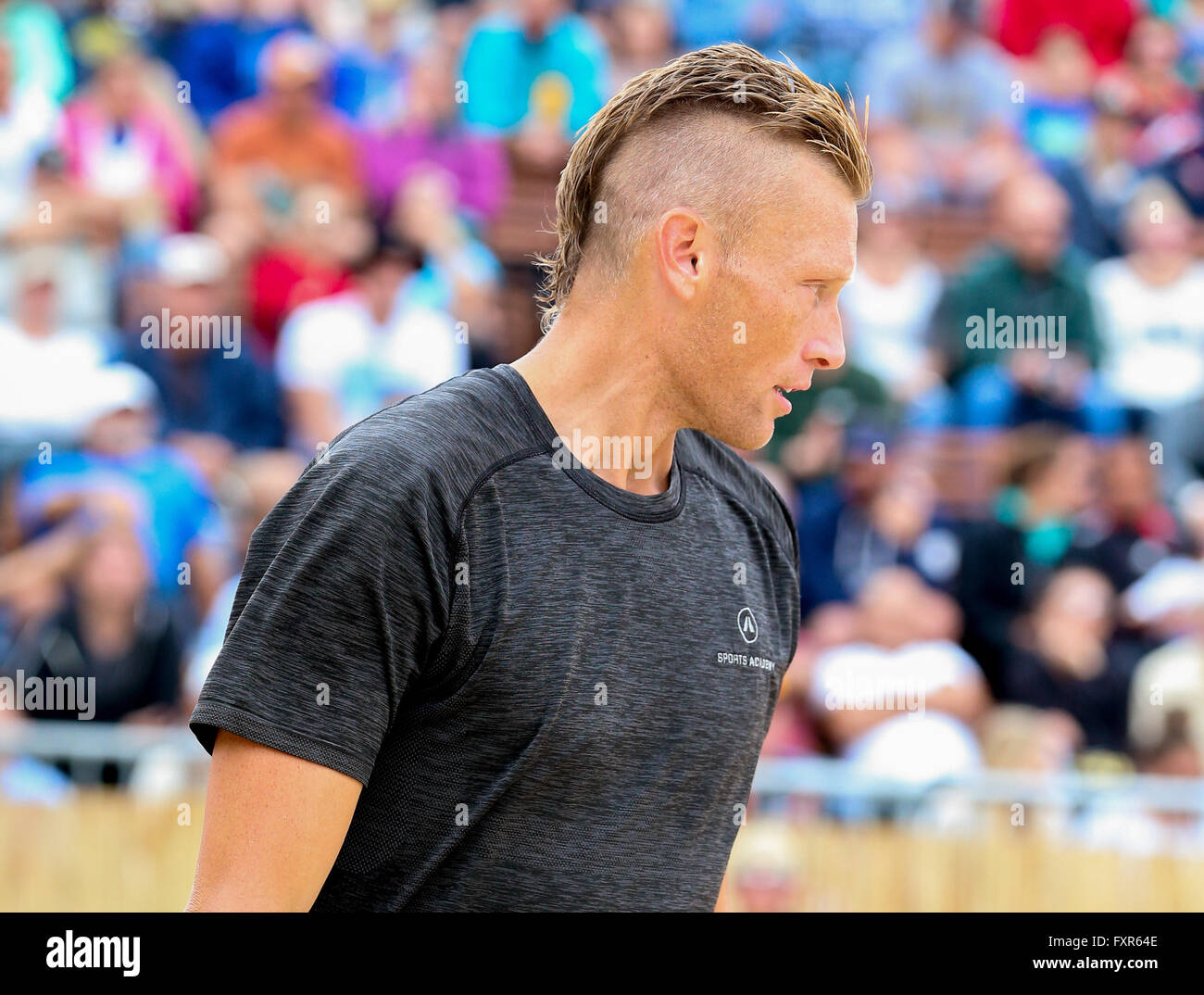 La Nouvelle-Orléans, Louisiane, Etats-Unis. 17 avril, 2016. 17 avril 2016 - Casey Patterson au cours de l'AVP New Orleans ouvert au lac Pontchartrain en Kenner, LA. Stephen Lew/CSM Crédit : Cal Sport Media/Alamy Live News Banque D'Images