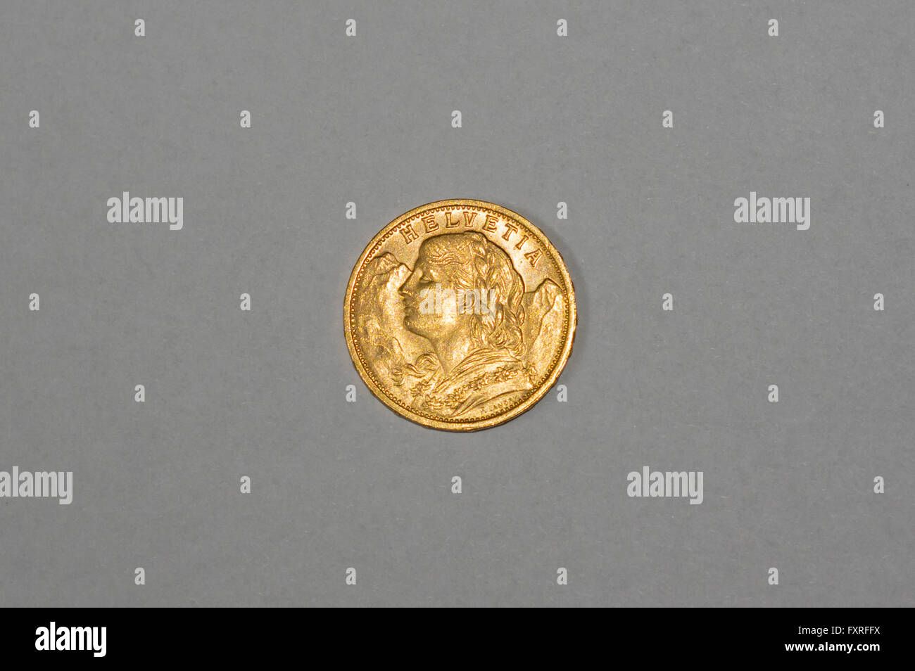 19e siècle 20 francs suisses la pièce d'or, baptisé Goldvreneli. Banque D'Images