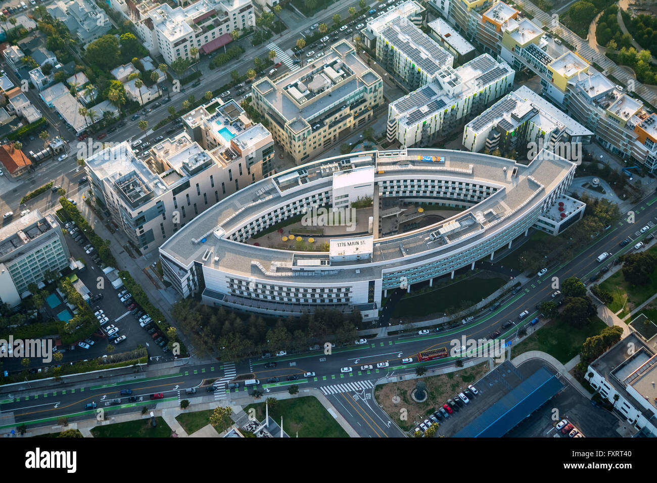 Vue aérienne, Marina del Rey, Los Angeles County, Californie, USA, United States of America, vue aérienne, les oiseaux-lunettes voir l'antenne, Banque D'Images