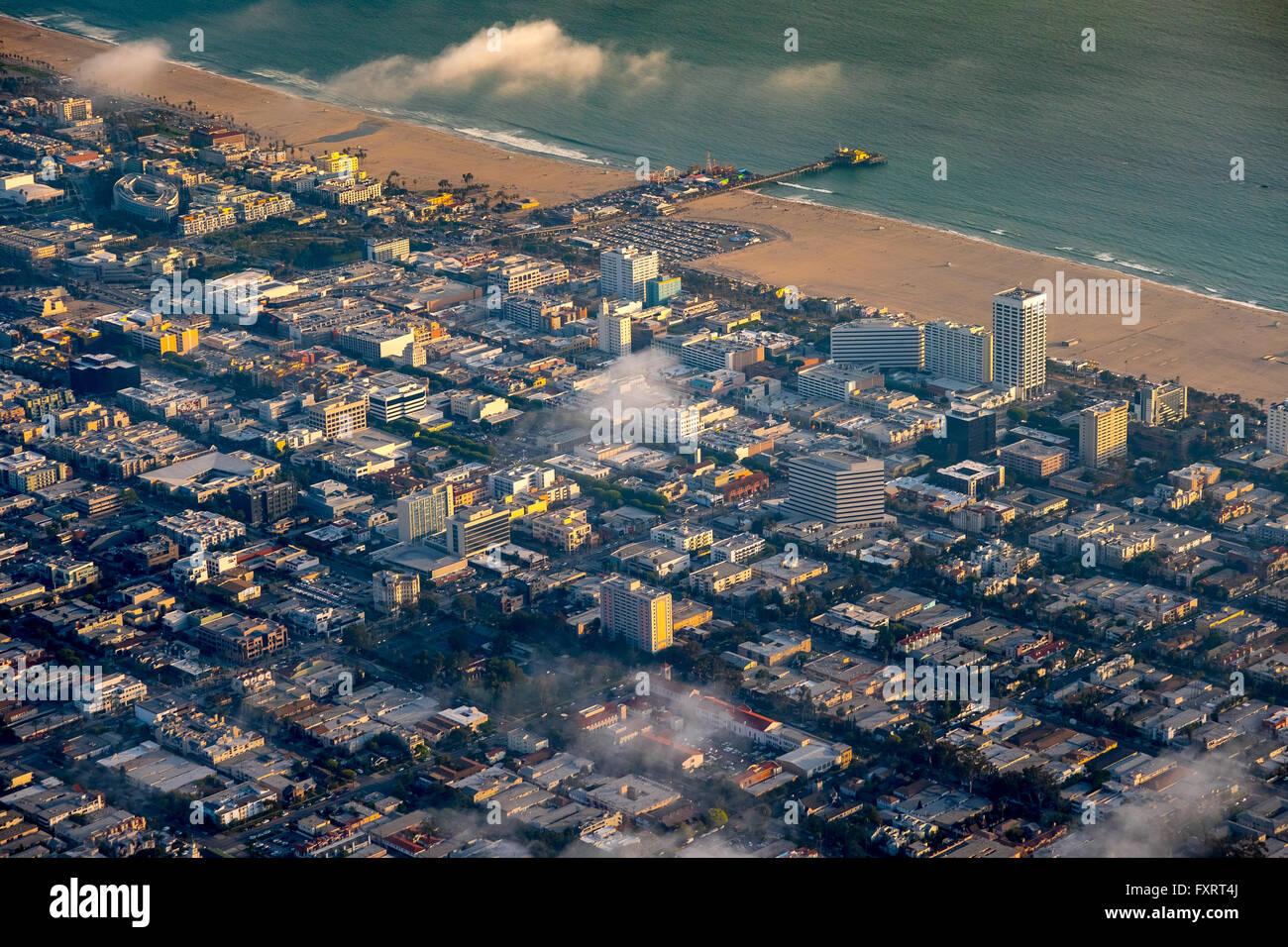Vue aérienne, Santa Monica, Marina del Rey, Los Angeles County, Californie, USA, United States of America, vue aérienne, Banque D'Images