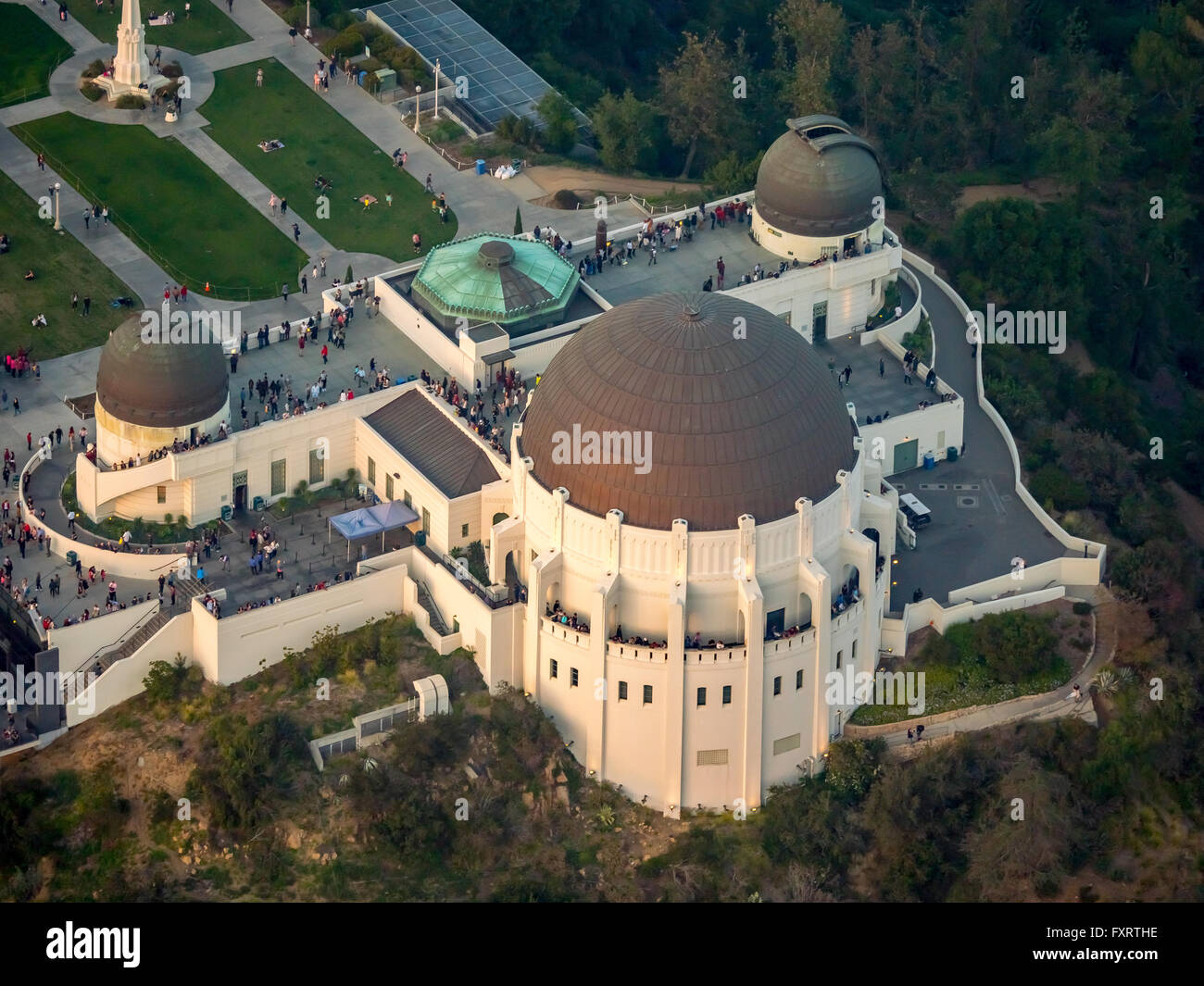Vue aérienne, Griffith Observatory, Observatoire sur la ville, Los Angeles, Los Angeles County, Californie, USA, United States Banque D'Images