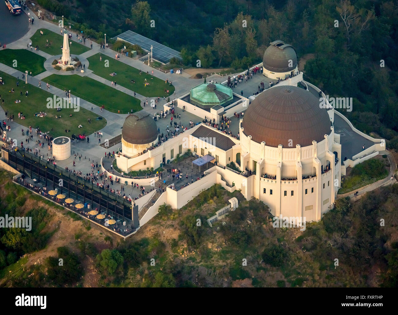 Vue aérienne, Griffith Observatory, Observatoire sur la ville, Los Angeles, Los Angeles County, Californie, USA, United States Banque D'Images