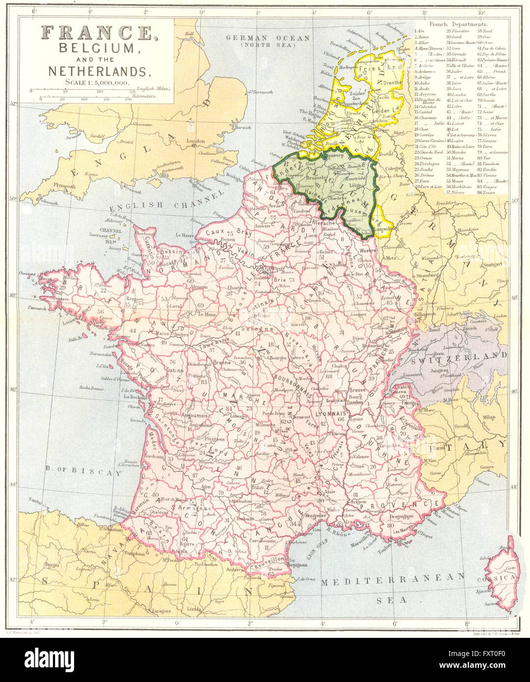 Carte belgique pays bas et france Banque de photographies et d'images à  haute résolution - Alamy