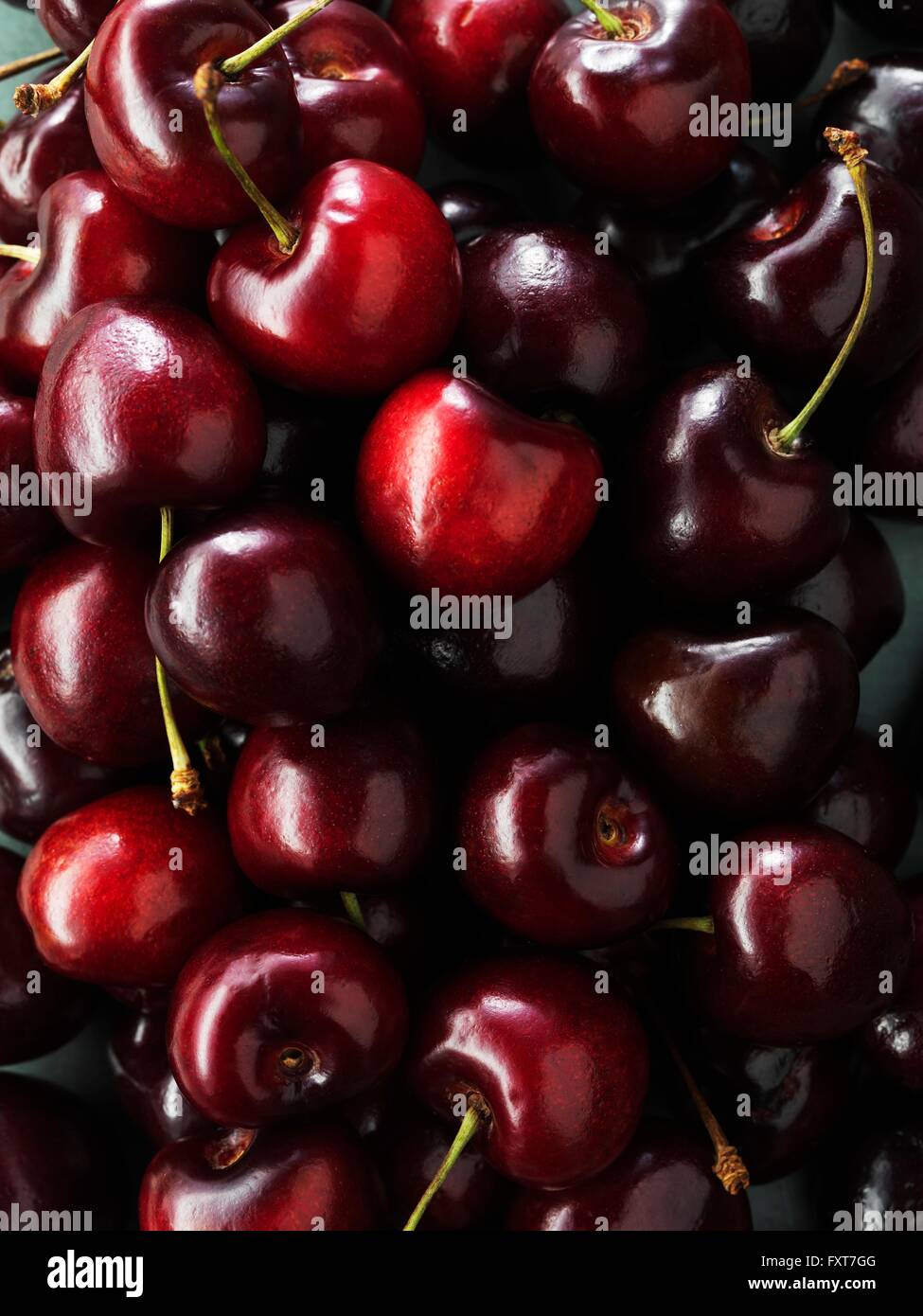 Cerises noires Banque D'Images