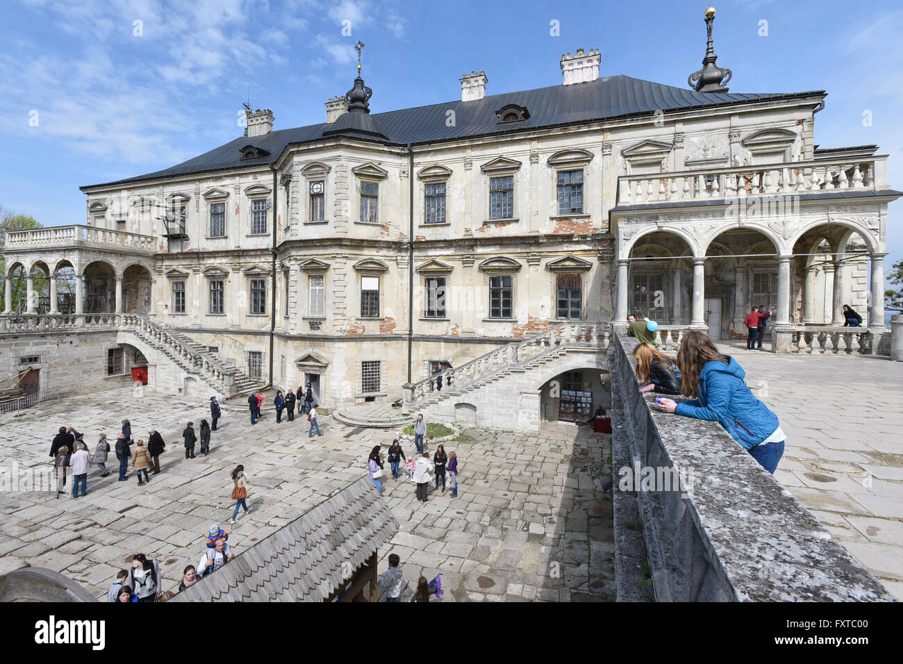 Pidhirtsi Castle est un château-forteresse situé dans le village de Pidhirtsi à Lviv oblast (province) l'ouest de l'Ukraine, Banque D'Images