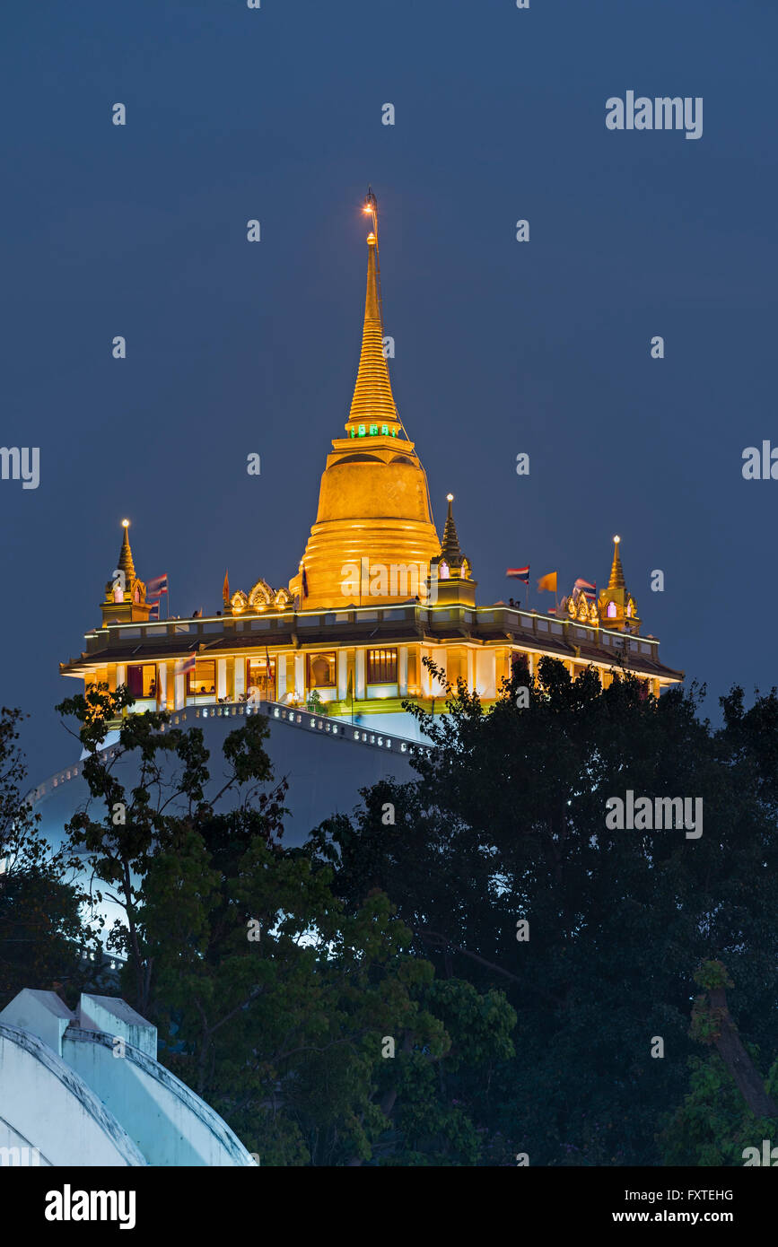 Golden Mount temple Bangkok Thaïlande Banque D'Images