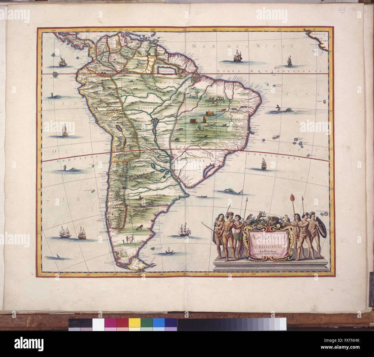 Landkarte von Südamerika Banque D'Images