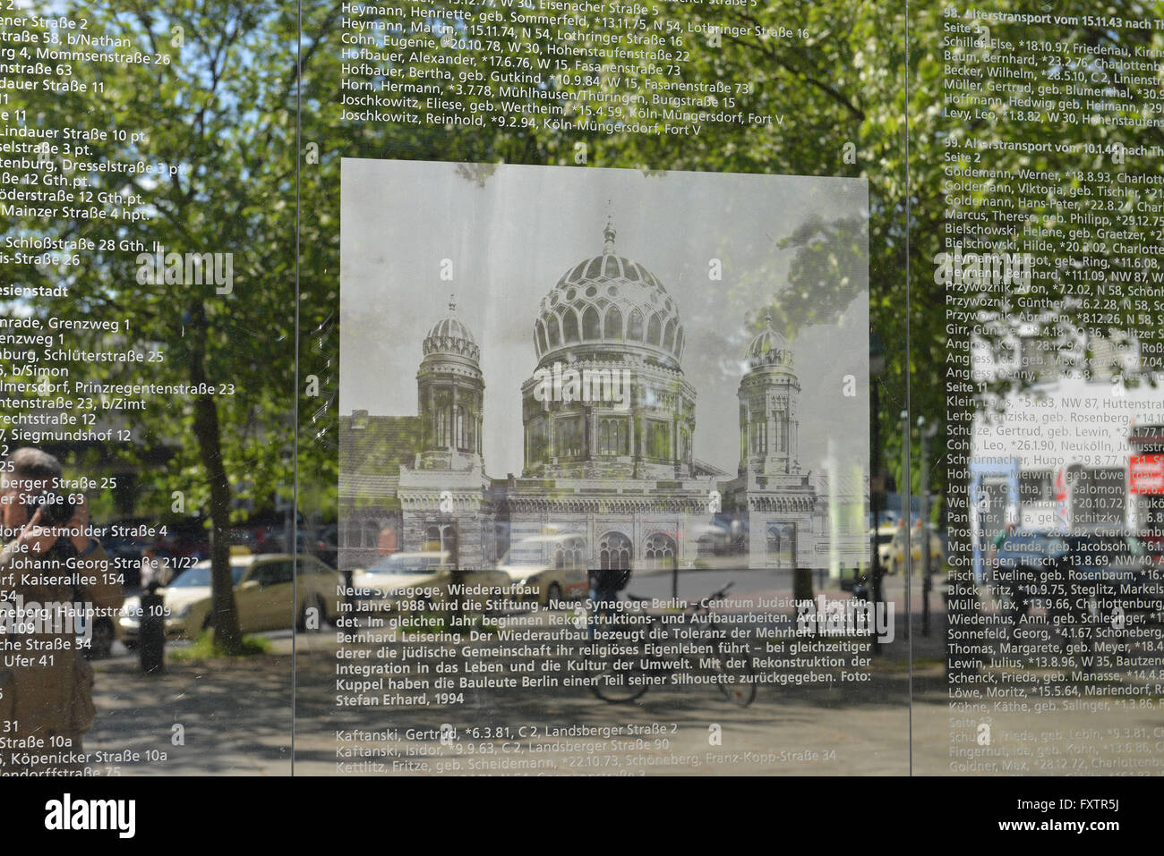 , Spiegelwand Holocaust-Denkmal, Hermann-Ehlers-Platz, Berlin, Deutschland, Steglitz Banque D'Images