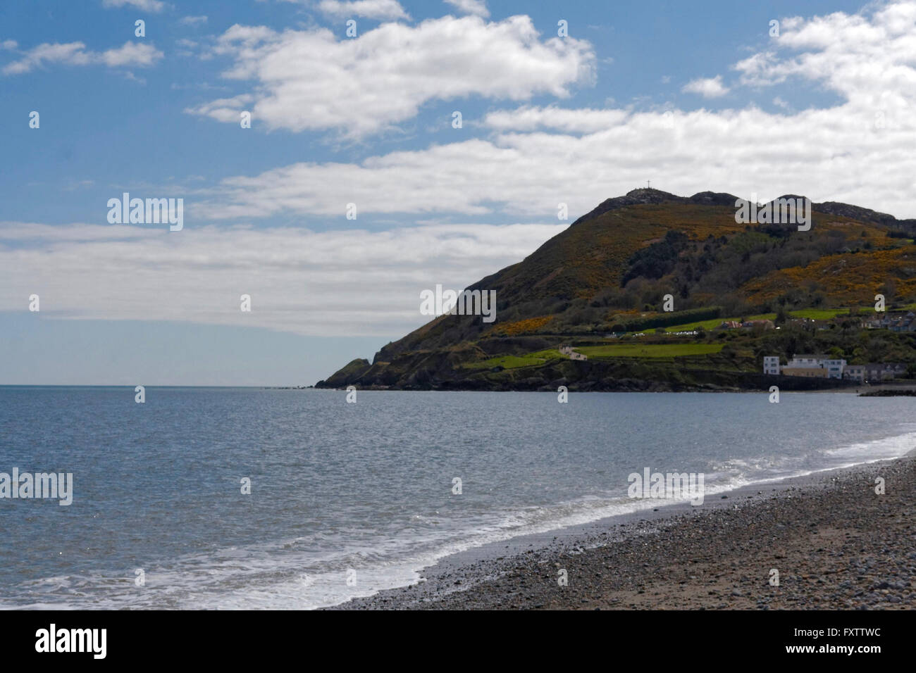 Randonnée sur la falaise à pied de Bray à Greystones en Irlande sur le 17.04.2016 Banque D'Images