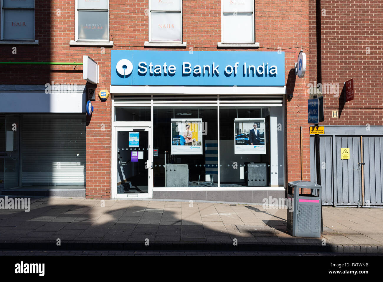 State Bank of India, le centre-ville de Leicester, Royaume-Uni. Banque D'Images