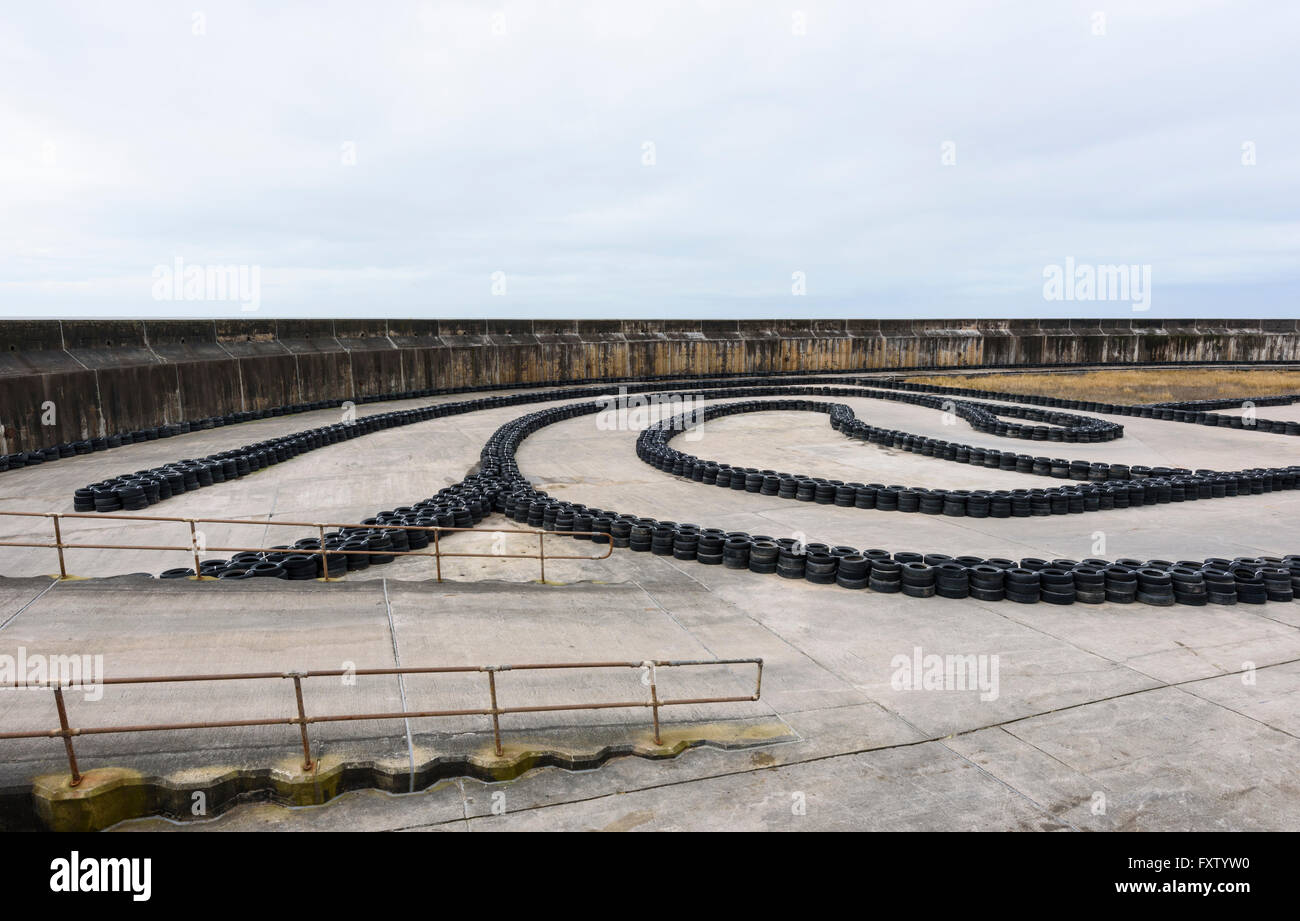 Le lido blackpool désaffecté maintenant transformé en un rendez-vous sur piste Banque D'Images