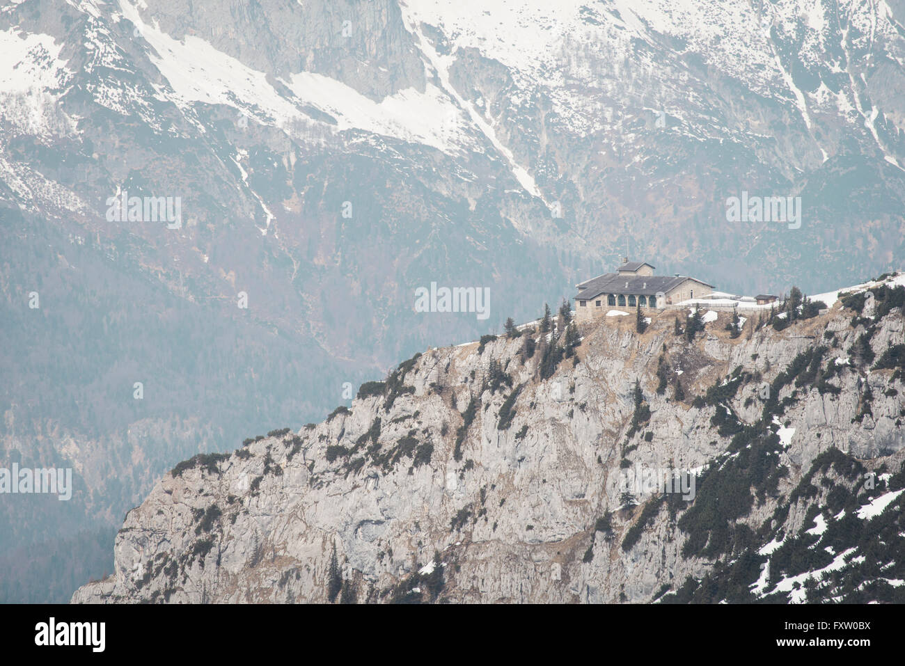 Vue sur Kehlsteinhaus (Hitler) sur l'Obersalzberg près de Berchtesgaden Banque D'Images