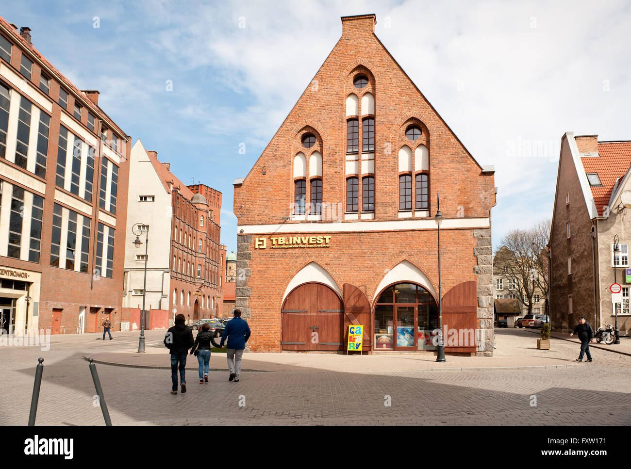 To Investir dans l'entreprise, de la vieille ville de Gdansk, bâtiment en briques rouges au lieu touristique très populaire en Pologne, en Europe occidentale, les visites touristiques voyager Banque D'Images