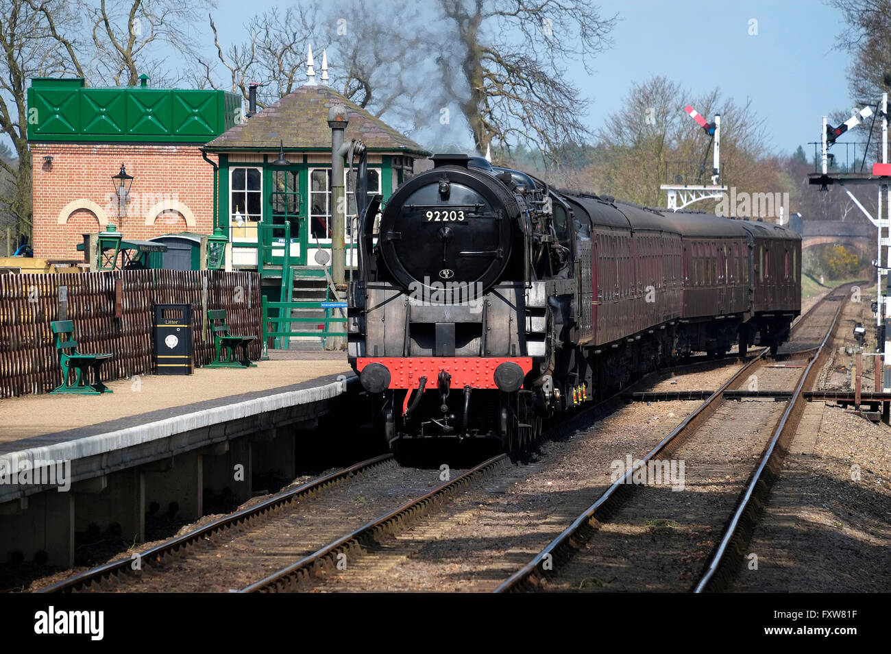 North Norfolk steam railway, Holt, Angleterre Banque D'Images