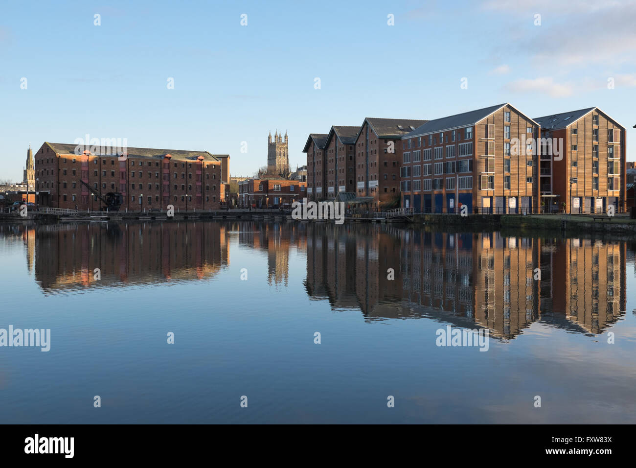 Les quais de Gloucester en Angleterre Banque D'Images