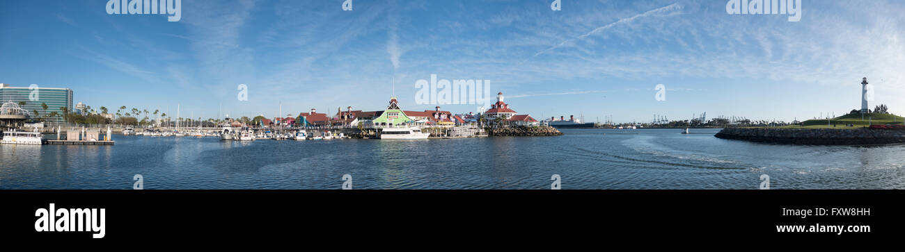 Un panorama de l'shoreling Longbeach village, California USA Banque D'Images