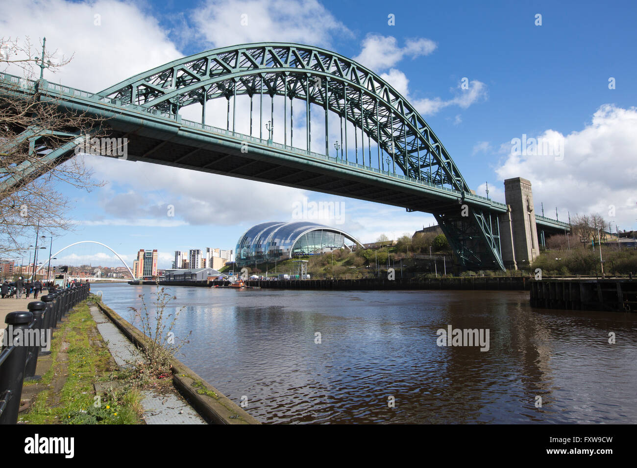 Le Tyne Bridge, qui relie la ville de Newcastle avec la ville de Gateshead, Newcastle, Tyneside, Nord de l'Angleterre, Royaume-Uni Banque D'Images