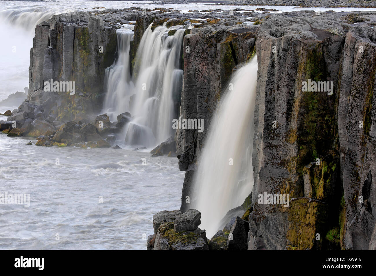 Selfoss Cascades, près de Reykjahlid, Islande Banque D'Images